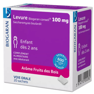 Biogaran Yeast 100 mg Forest Fruits 20 Sachets