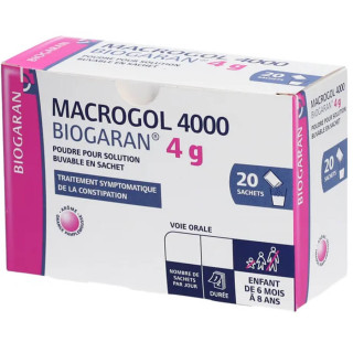 Biogaran Macrogol 4000 4 g powder for drinkable solution 20 sachets