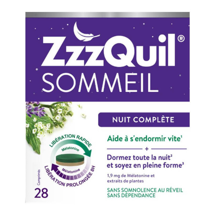 ZzzQuil Sommeil Nuit Complète 28 Comprimés 8700216546065