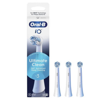 Oral B IO Ultimate Clean Replacement Brushes Electric Toothbrush 3 Units