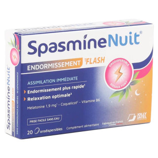 SpasmineNUIT Endormissement FLASH 20 orodispersible tablets