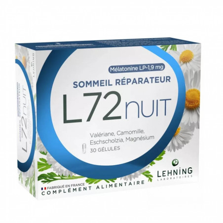Lehning L72 Nuit sommeil réparateur 30 gélules 3661744052235