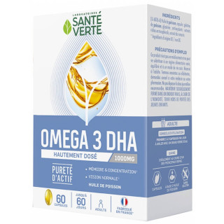 Santé Verte Omega 3 1000 mg de DHA 60 Capsules 3700695220475