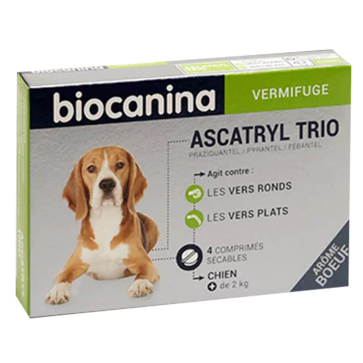 Biocaanina Ascatryl Trio Chien 4 comprimés 4007221019978