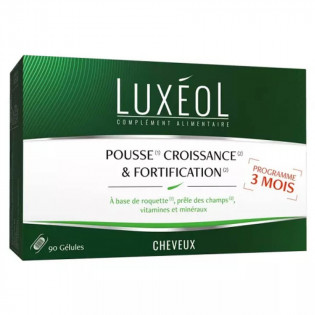 Luxéol Pousse croissance et fortification cheveux 90 gélules 3760007335068