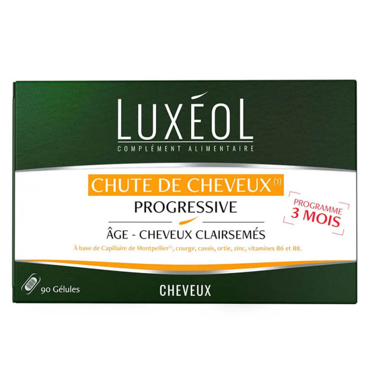Luxéol Chute de Cheveux Progressive 3 mois 90 capsules