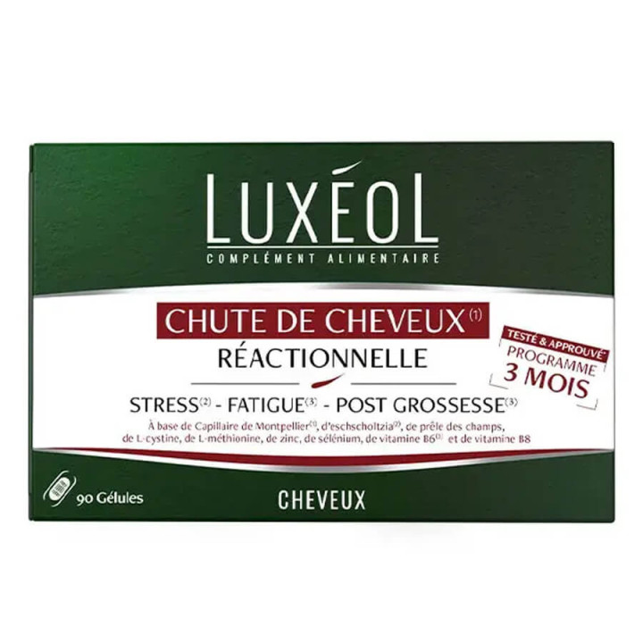 Luxéol Chute de Cheveux Réactionnelle 90 capsules