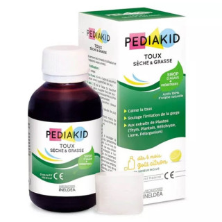 Pediakid Toux Sèche et Grasse Sirop 125 ml Sirop d' Agave + Prébiotiques 3700225602580