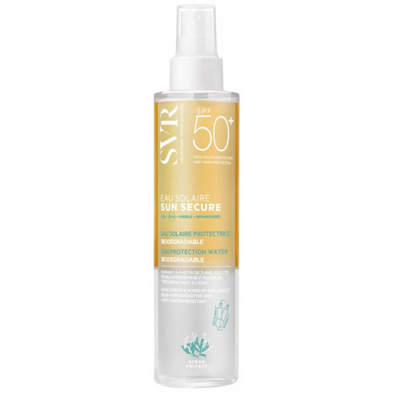 SVR Sun Secure Eau Solaire Protectrice Biodégradable SP50+ 200 ml 3662361001293 SVR Sun Secure Eau Solaire Protectrice Biodégradable SP50+ 200 ml 3662361001293