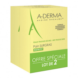 Aderma Pain Surgras Nutritif Lot de 2 x 100G