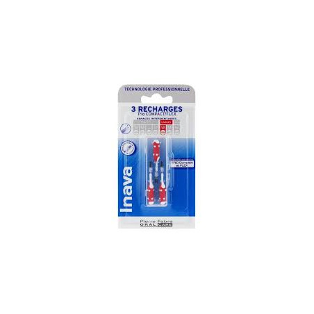 Inava Recharge Brossette interdentaire rouge large. 3 unités