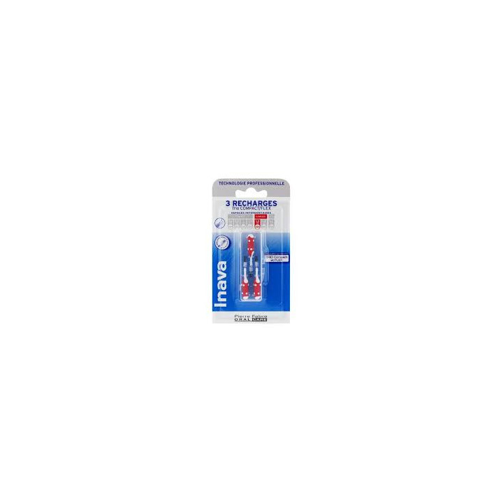 Inava Recharge Brossette interdentaire rouge large. 3 unités