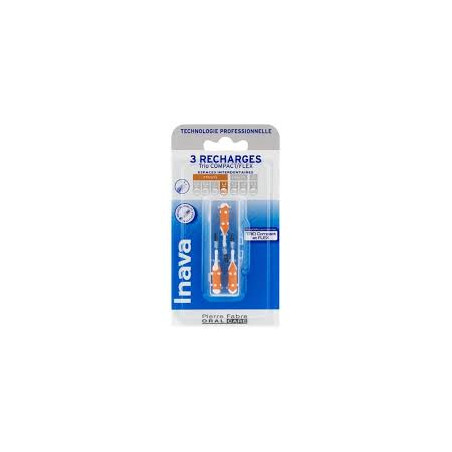 Inava Recharge Brossette interdentaire orange étroits. 3 unités