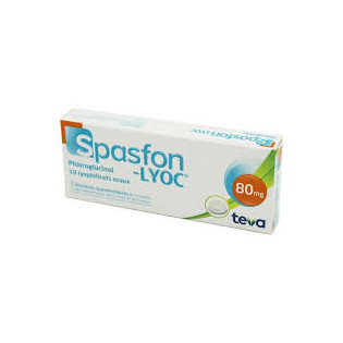 Spasfon-lyoc 80mg box of 10 oral lyophilisats