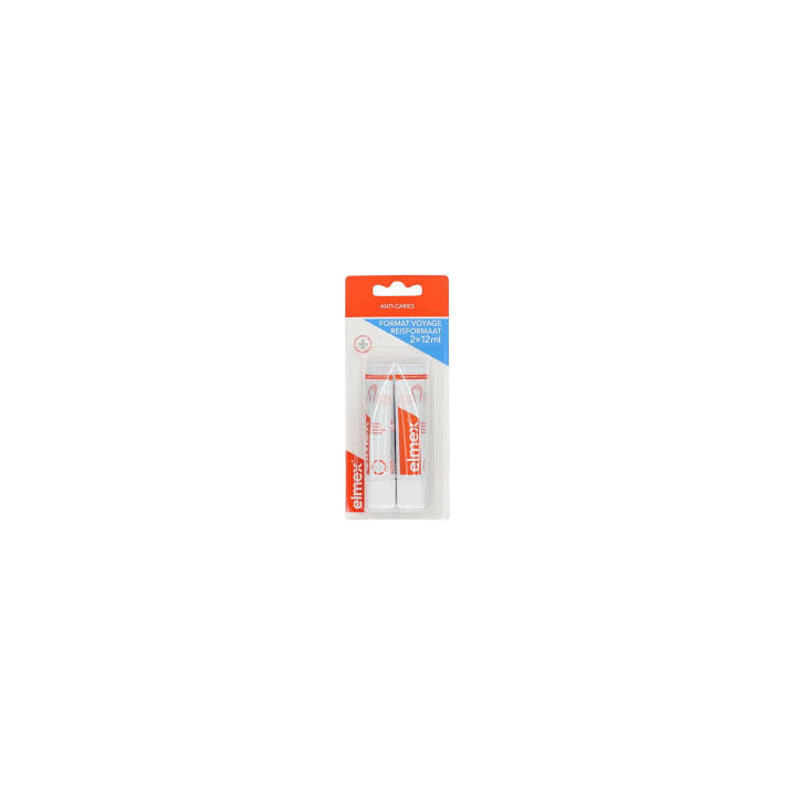2 X 12ML ELMEX ANTI-CAVITY TRAVEL TUBES