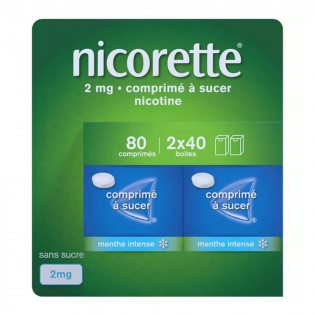 Nicorette 2 mg Menthe intense 80 comprimés
