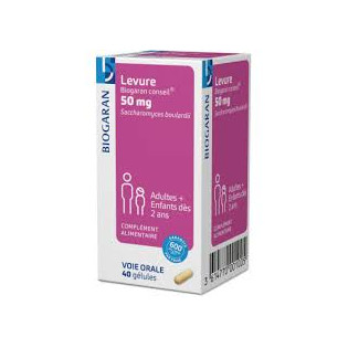 Biogaran Levure 50mg adulte et enfant 40 gélules