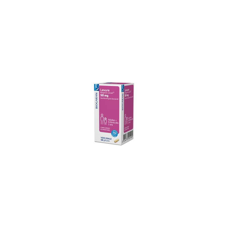 Biogaran Levure 50mg adulte et enfant 40 gélules