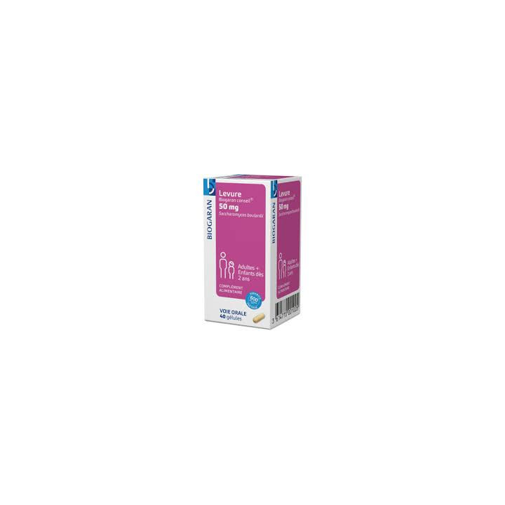 Biogaran Yeast 50mg adult and child 40 capsules