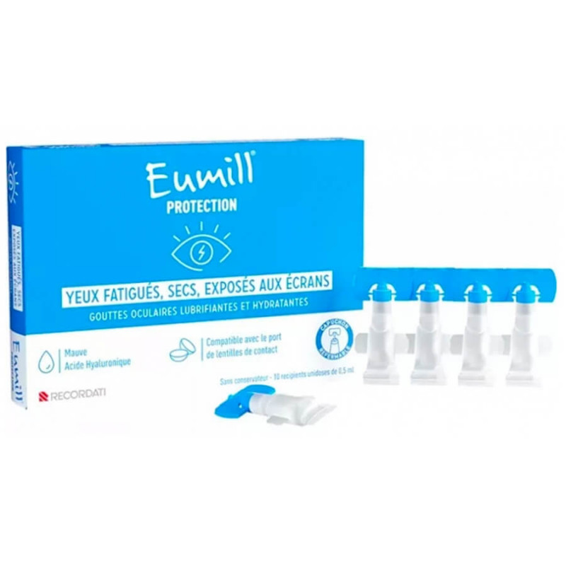 Eumill Protection Yeux Fatigués & Secs 10 Unidoses de 0,5 ml 8057742822010 Eumill Protection Yeux Fatigués & Secs 10 Unidoses de 0,5 ml 8057742822010
