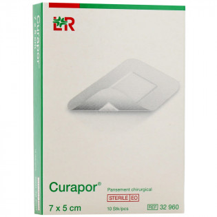Lohmann Curapor Sterile Surgical Dressing 7 x 5 cm box of 10