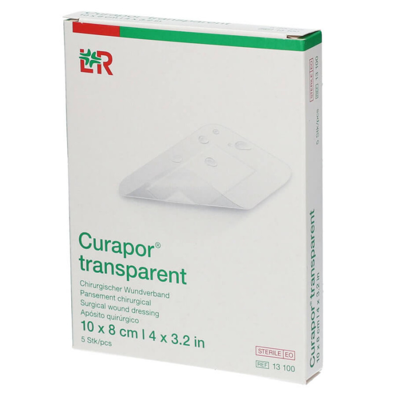 Lohmann Curapor Transparent Pansement Chirurgical stérile 10 x 8 cm boite de 10 4021447221458