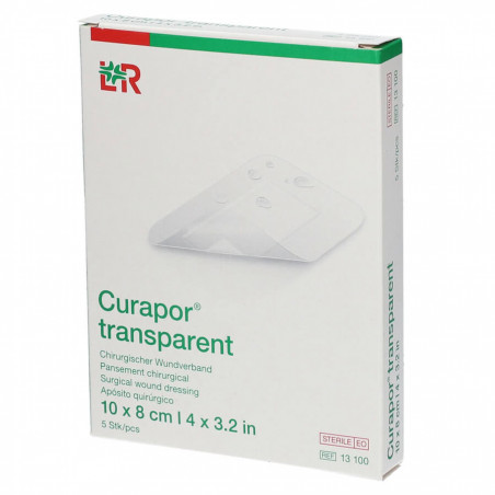 Lohmann Curapor Transparent Pansement Chirurgical stérile 10 x 8 cm boite de 10 4021447221458