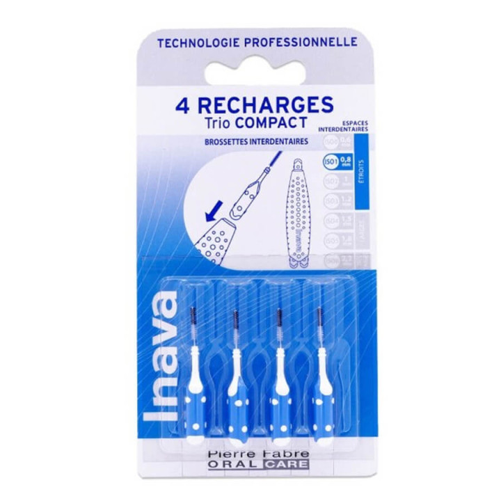 Inava Recharge Trio Compact 4 Brossettes ISO 1 0.8mm 3577056028458