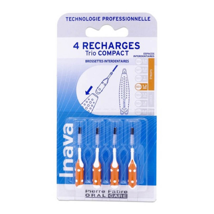 Inava Recharges Trio Compact 4 Brossettes ISO 3 1.2mm 3577056028472