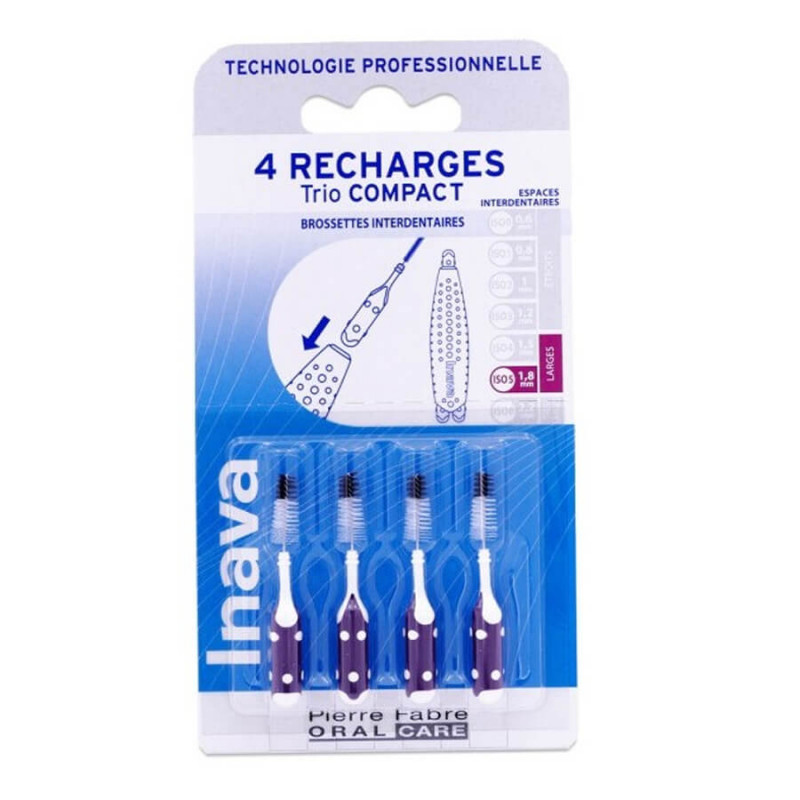 Inava Recharges Trio Compact 4 Brossettes 5 1.8mm 3577056028496 Inava Recharges Trio Compact 4 Brossettes 5 1.8mm 3577056028496