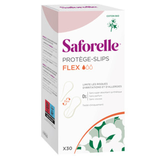 Saforelle Protèges-slips Coton Bio boîte de 30 protèges slips 3401560049879