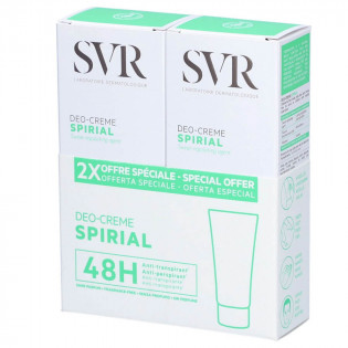 SVR Spirial Déo-Crème Anti-Transpirant Intense 48H Lot de 2 x 50 ml 3662361002771