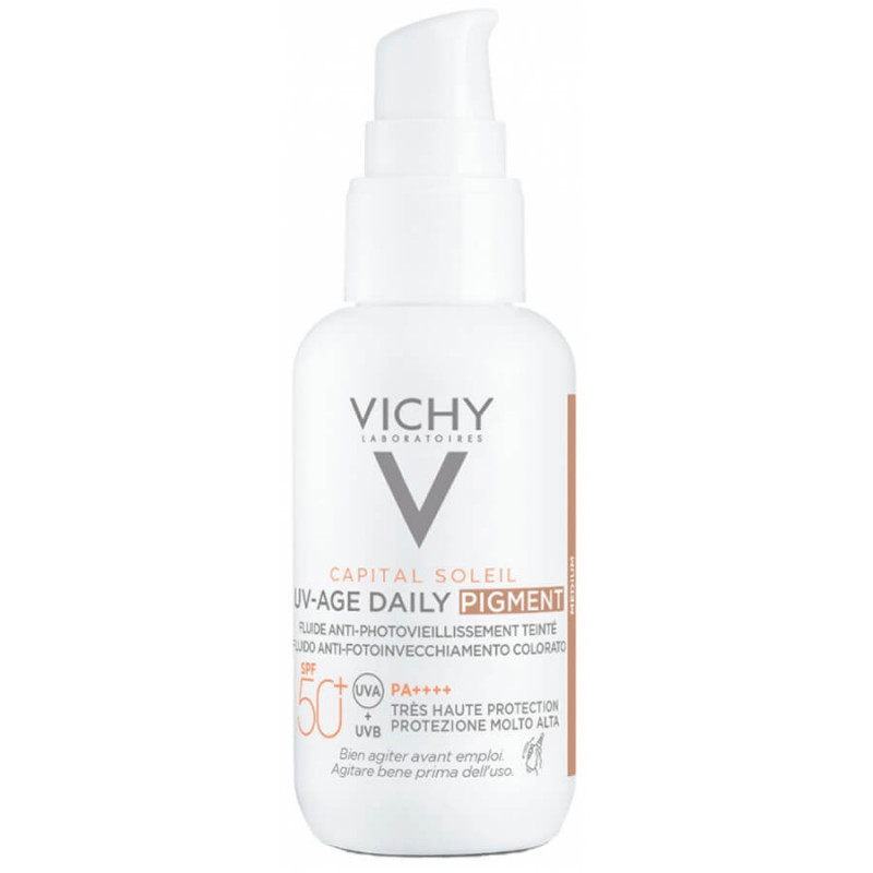 Vichy Capital Soleil UV-Age Daily Pigment Fluide Anti-Photovieillissement Teinté SPF50+ 40 ml 3337875915885 Vichy Capital Soleil UV-Age Daily Pigment Fluide Anti-Photovieillissement Teinté SPF50+ 40 ml 3337875915885