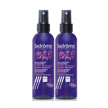Ladrôme Eau florale de Rose de Damas Bio Lot de 2 x 200 ml 3486330000052