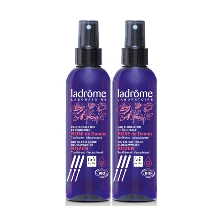 Ladrôme Eau florale de Rose de Damas Bio Lot de 2 x 200 ml 3486330000052