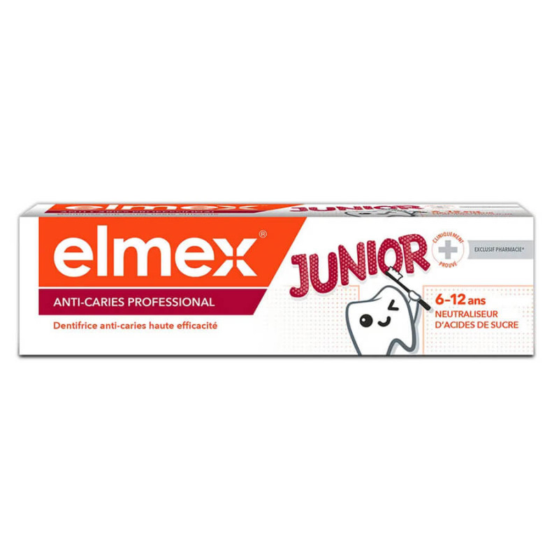 Elmex Anti-Caries Professional Junior 6-12 ans 75 ml 8718951745087 Elmex Anti-Caries Professional Junior 6-12 ans 75 ml 8718951745087