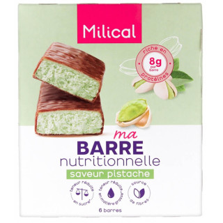 Milical 6 Barres protéinées saveur pistache 3175681017306