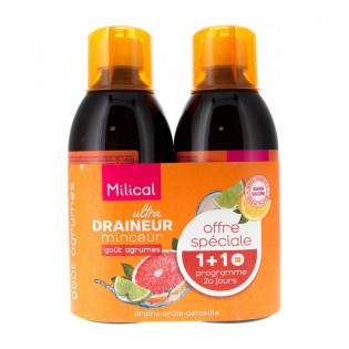 Milical Draineur Minceur Ultra Citrus Lot of 2 x 500 ml