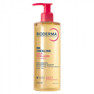 Bioderma Créaline Huile Micellaire Nettoyante Démaquillante Apaisante Visage et Yeux Peaux Sensibles 300 ml 3701129818626