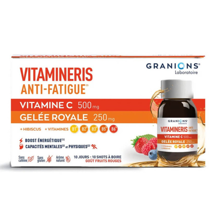 Granions Vitamineris Anti-fatigue 10 shots 3760155219081