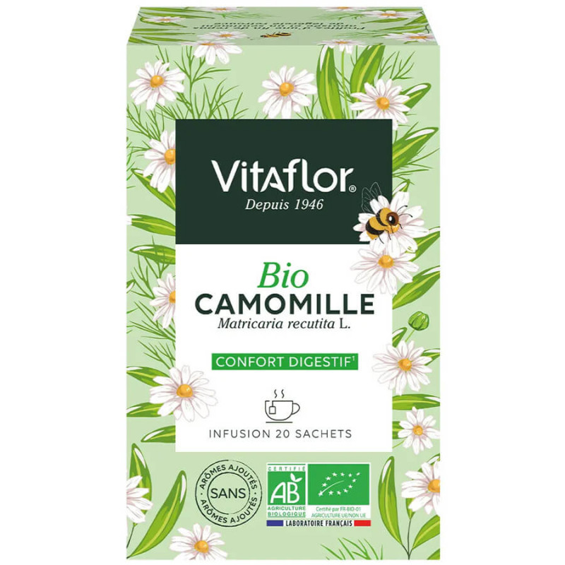 Vitaflor Camomille Bio confort digestif 18 Sachets 3175681108288 Vitaflor Camomille Bio confort digestif 18 Sachets 3175681108288