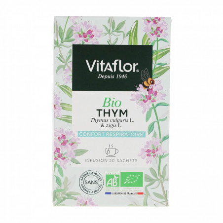Vitaflor Thym Bio confort respiratoire 20 Sachets 3175681099104
