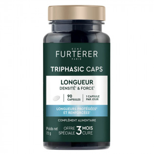 Rene Furterer Triphasic Caps Longueur Densité et Force Cheveux Abîmés Cassants 90 Capsules 3282770400588
