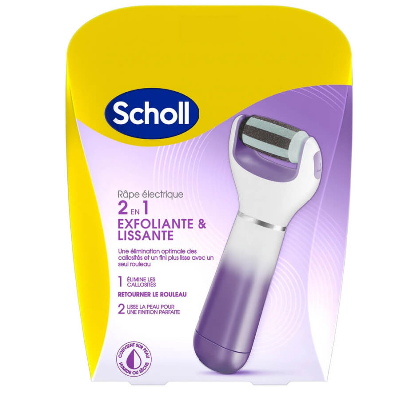 Scholl Râpe Electrique Exfoliante et Lissante Velvet Smooth violette 5052197043808