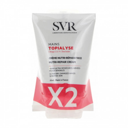 SVR Topialyse Crème Nutri-Réparatrice Mains Lot de 2 x 50 ml 3401525862864