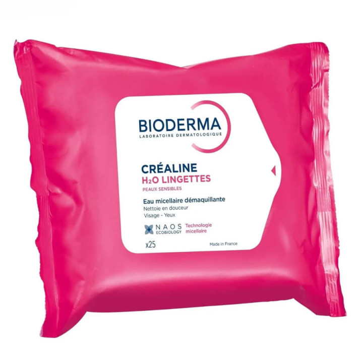 Bioderma Crealine H2O Dermatological Wipes 25 Wipes