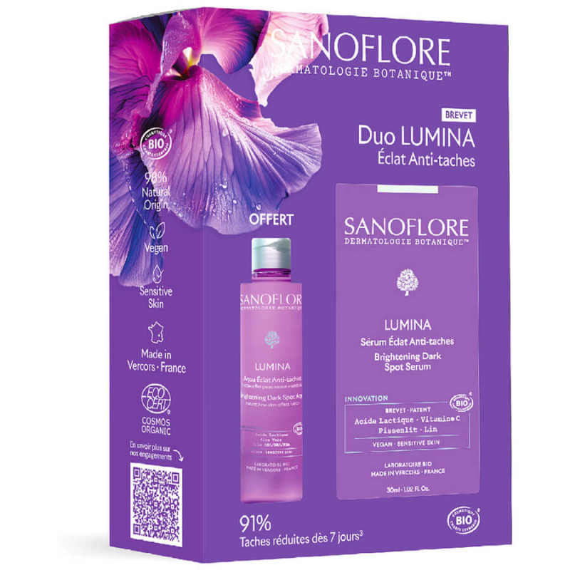 Sanoflore Coffret Duo Lumina Eclat Anti-Taches Bio 50 et 30 ml