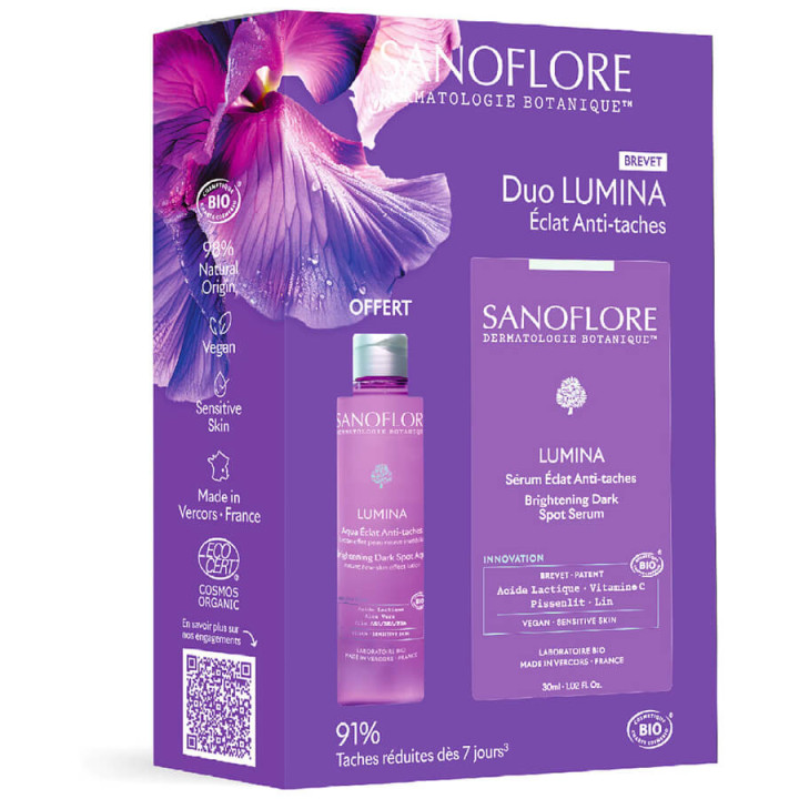 Sanoflore Coffret Duo Lumina Eclat Anti-Taches Bio 50 et 30 ml