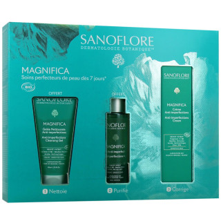 Sanoflore Magnifica Crème Anti-Imperfections Tube 40 ml Gelée 50 ml et Aqua 50 ml OFFERTES 3701673204890
