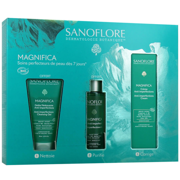 Sanoflore Magnifica Anti-Imperfection Cream Tube 40 ml + Gelée 50 ml and Aqua 50 ml OFFERED